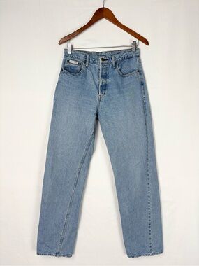Calvin Klein Straight Leg Jeans Size 28 High Waist Light Wash